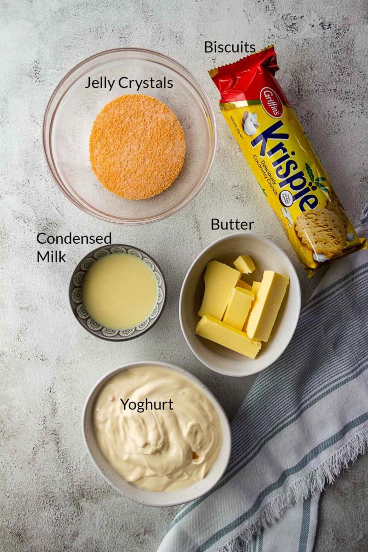 Ingredients for No-Bake Yoghurt Tart