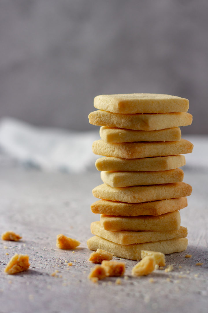 Stack of Eet-Som-Mor Whipped Shortbread biscuits