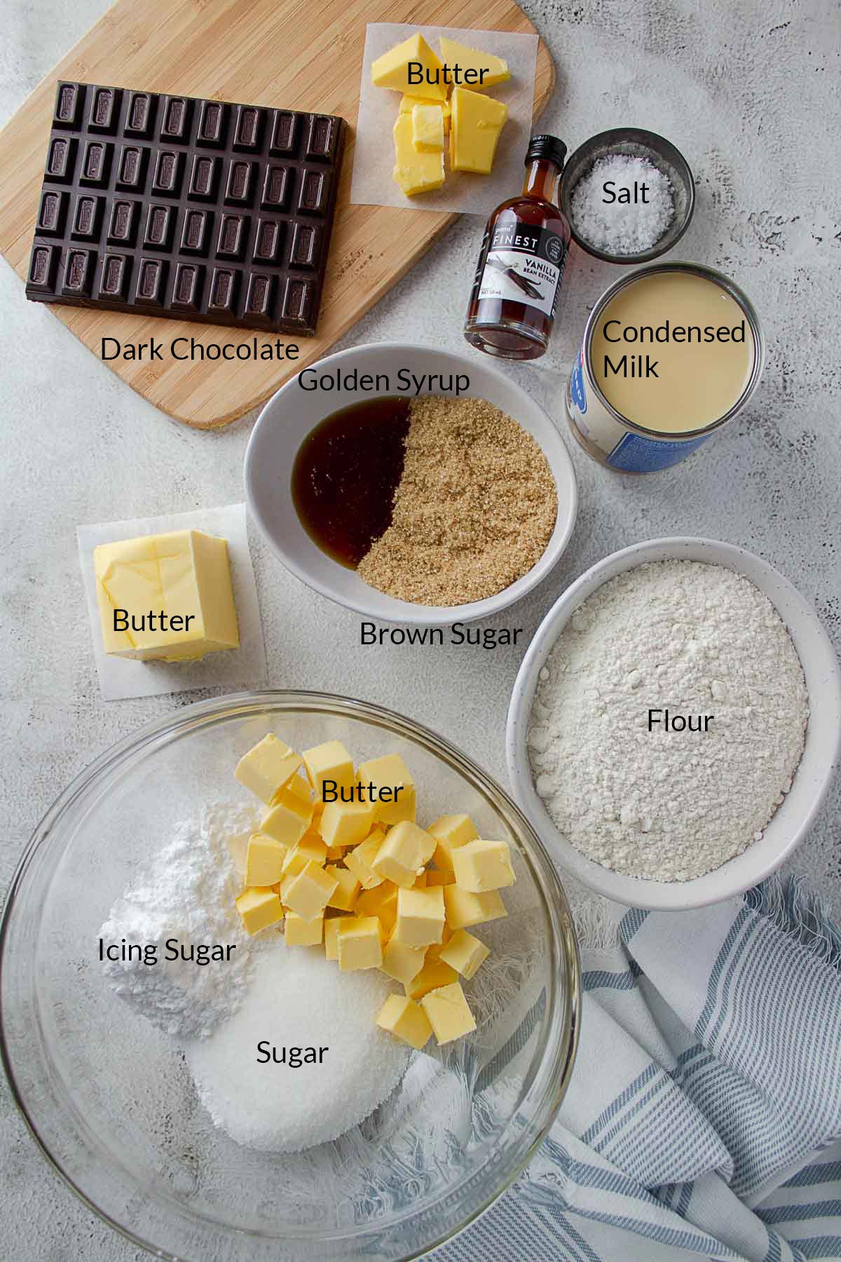 Salted Caramel Slice Ingredients