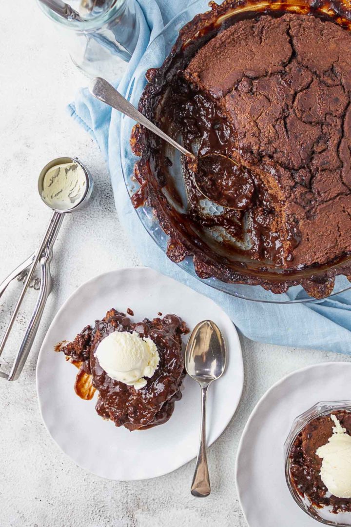 Self-Saucing Pudding with Ice-Cream