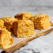 Cheese scones on a platter
