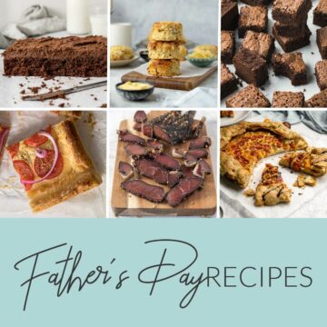Father's Day recipe roundup collage.