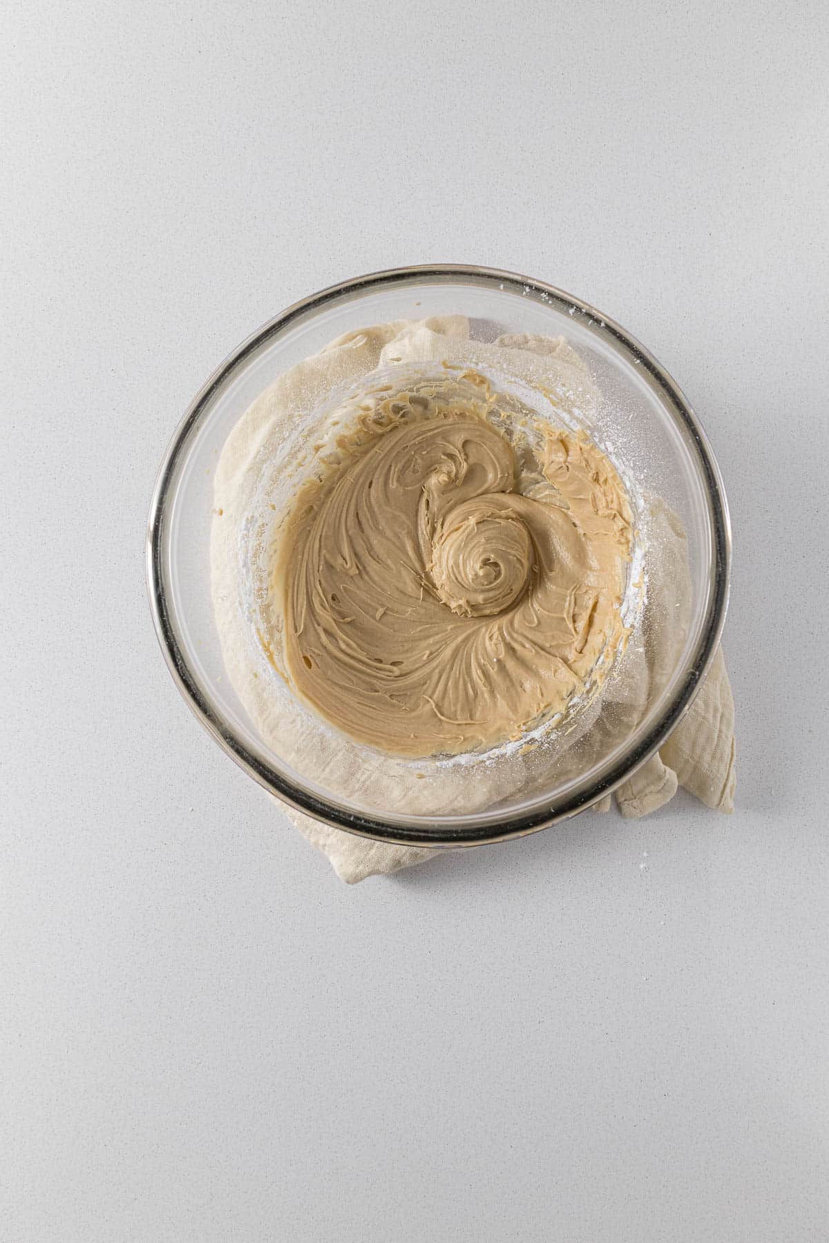Step 11 - Coffee cream cheese frosting in a large mixing bowl.