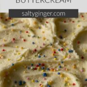 Pin - Whipped buttercream frosting with sprinkles.